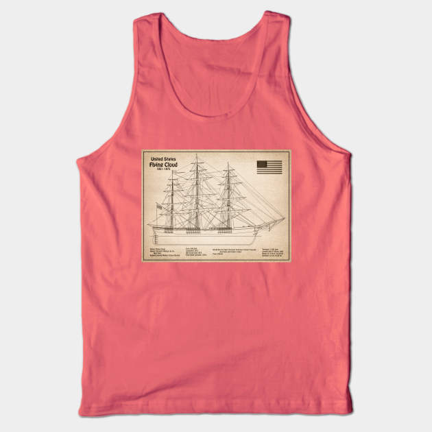 Flying Cloud Clipper Tall-Ship - SD Tank Top by SPJE Illustration Photography